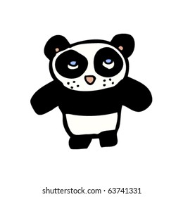 child's drawing of a panda