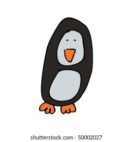 dibujo de un pingüino para niños