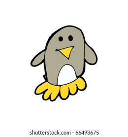 child's drawing of a penguin