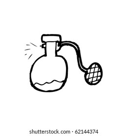 dibujo del niño de una botella de perfume