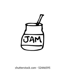child's drawing of a pot of jam
