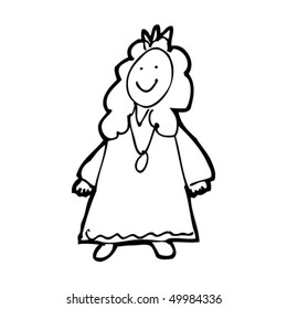 desenho de criança de uma princesa