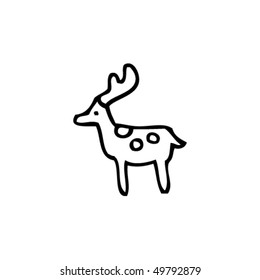 child's drawing of a reindeer