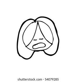 child's drawing of sad face