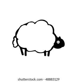 child's drawing of a sheep