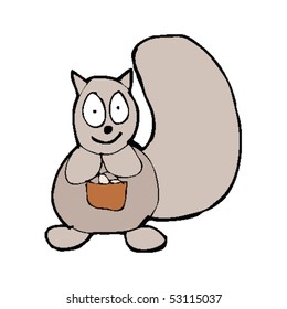 child's drawing of a squirrel