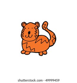 dibujo infantil de un tigre