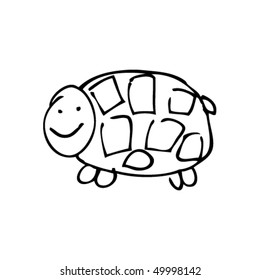 child's drawing of a tortoise