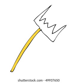 child's drawing of a trident