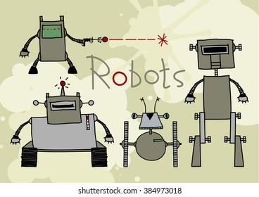 Child's drawings of robots