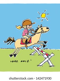 Child's Equestrian Drawing