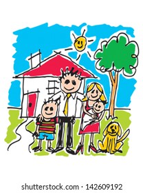 Child's Family Drawing