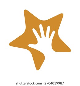 A child's hand reaching for a star