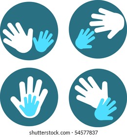 Child's Hands and Adult Hands