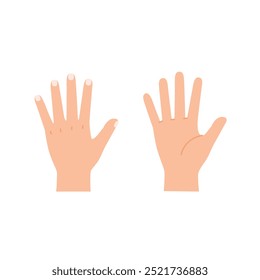 Child's Hands: Palm and Back Hand Pose Set