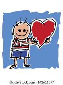 Child's Love Drawing