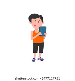 pose de niño leyendo un libro en ropa naranja conjunto de niño