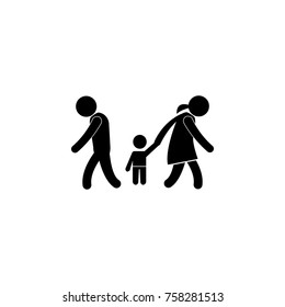 child's removal from parents icon on white background