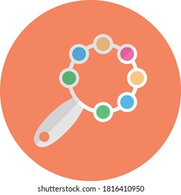 child's toy vector flat color icon 