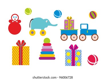 Child's toys. Vector