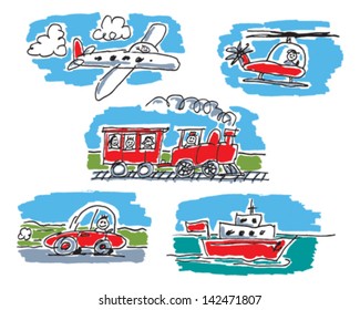 Child's Transport Drawing