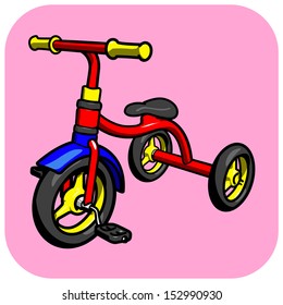 A child's tricycle vector