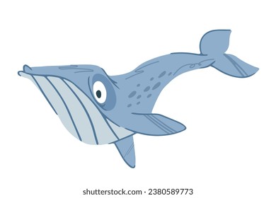 Childysh doodle illustration of a whale for printing on posters and fabric