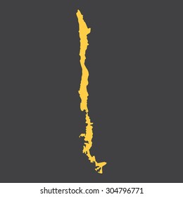 Chile border map. Vector illustration EPS8.