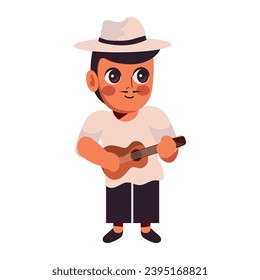 chile charango ilustración de reproducción aislado