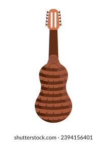 chile charango music illustration isolated