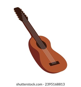 chile charango music illustration isolated