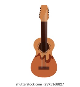 chile charango string instrument illustration isolated