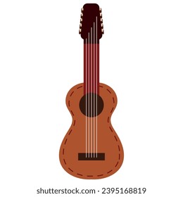 chile charango traditional illustration isolated