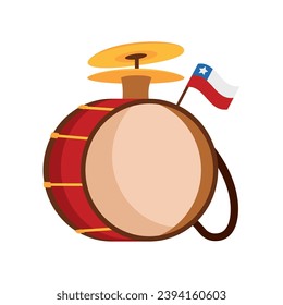 chile chinchinero drum instrument illustration design