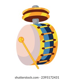 chile chinchinero drum instrument isolated illustration