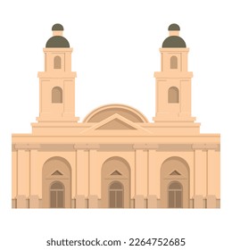 Chile church icon cartoon vector. National culture. Culture landscape