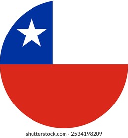 Chile Circle Flag, Circle Flag of Chile, Imagens Vetoriais