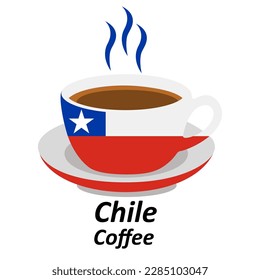 Chile coffee cup logo illustration design. Drink Business concept icon