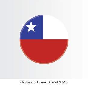 Chile country flag concept with grunge design suitable for a logo icon design	