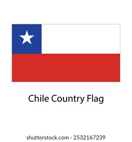 Chile Country Flag hand drawing illustration vector based drawing