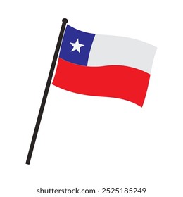 Chile country flag icon vector illustration design