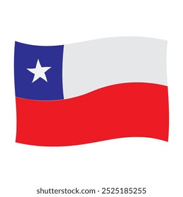 Chile country flag icon vector illustration design