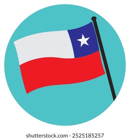 Chile country flag icon vector illustration design