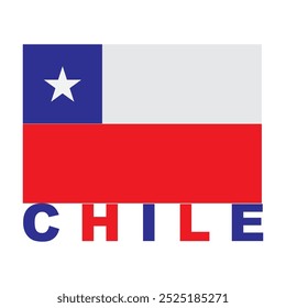 Chile country flag icon vector illustration design