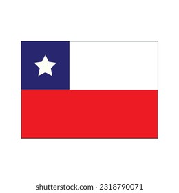 Chile Country Flag Vector Illustration