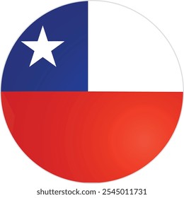 Chile País Round Flag Vetor