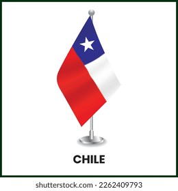 Bandera de la mesa de Chile y diseño de la bandera de Chile