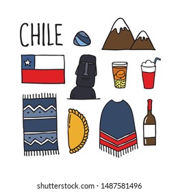 Chile doodle icon, vector illustration