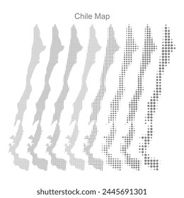 Chile Dotted map in different dot sizes