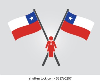 Chile Emblem Businesswoman